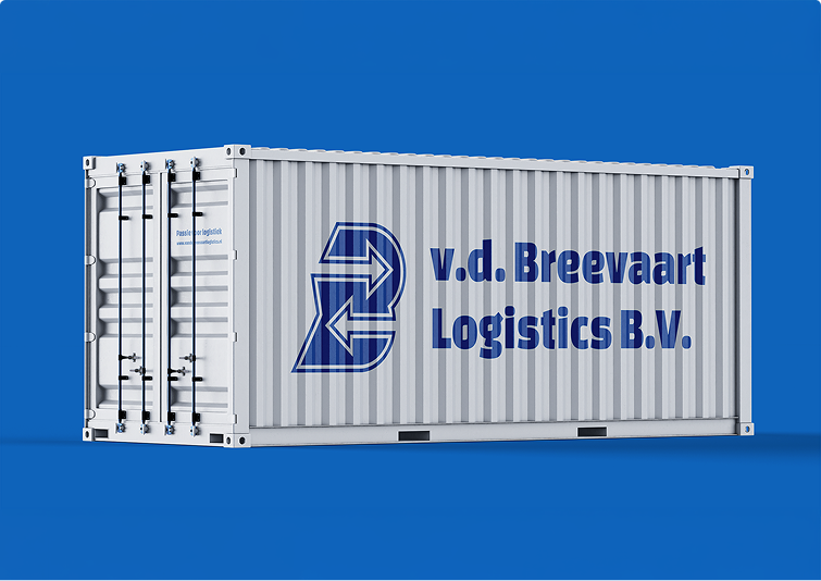 Container in de huisstijl van v.d. Breevaart